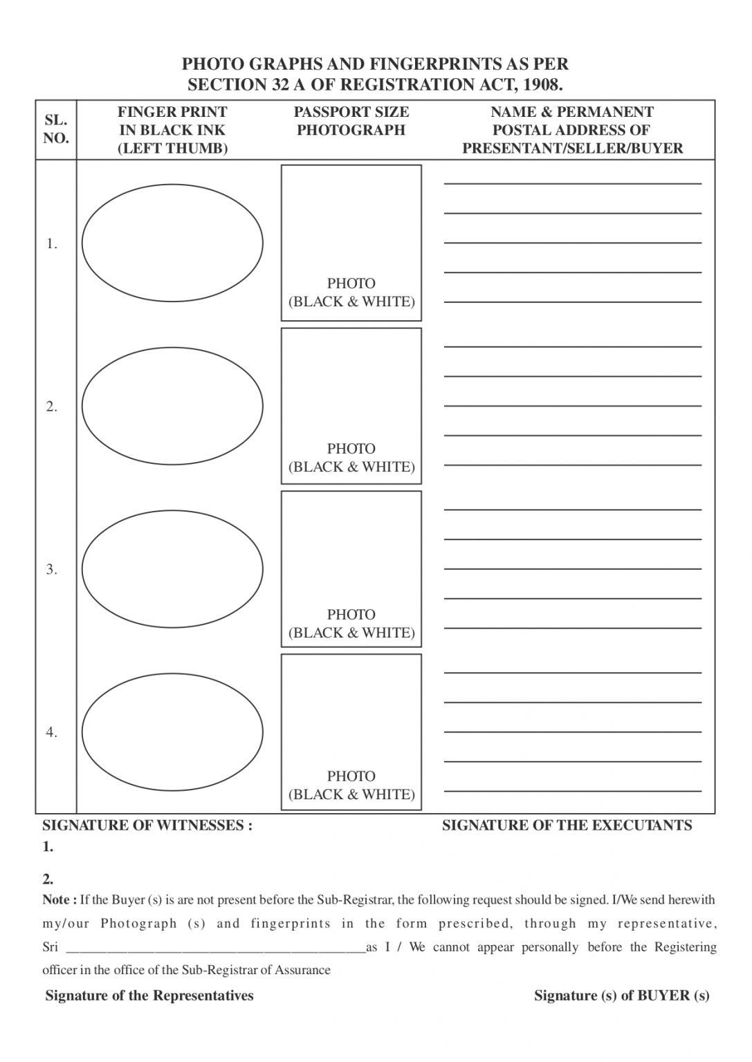 Form32a Representation Document Registration - VMRDA Plots Vizag
