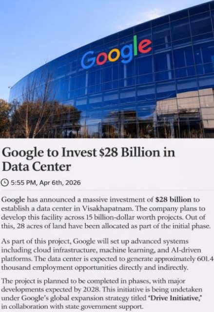 Google $28 Billion Data Centre Boost: Best Investment Plots in Tarluvada, Anandapuram